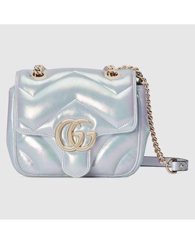 Gucci GG Marmont Mini Shoulder Bag - Blue