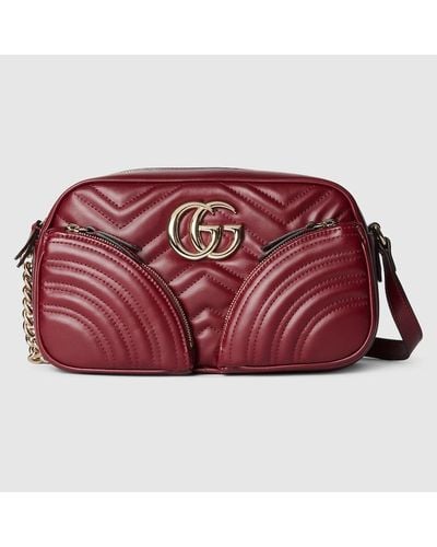 Gucci GG Marmont Small Shoulder Bag - Red