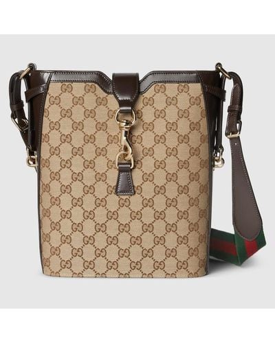 Gucci Mittelgroße Schultertasche Im Bucket-Bag-Stil - Mettallic