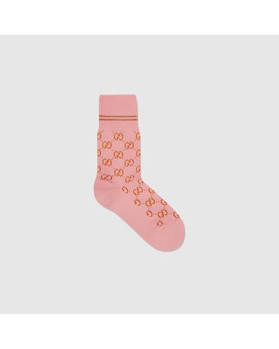 Gucci GG Cotton Blend Socks - Pink