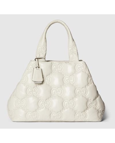 Gucci GG Matelassé Large Tote Bag - White