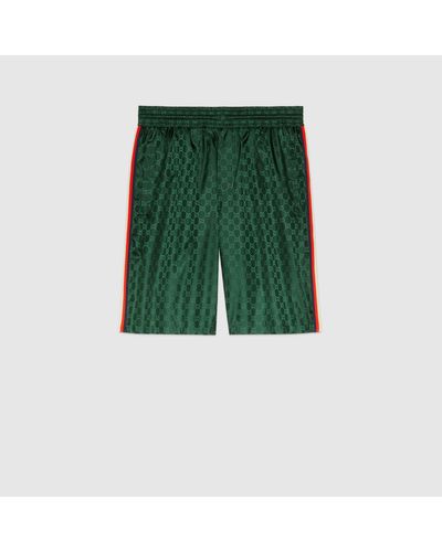 Gucci GG Nylon Jacquard Swim Shorts - Green