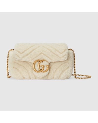 Gucci GG Marmont Super-Mini-Tasche - Natur
