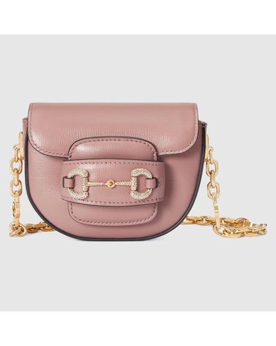 Gucci Horsebit 1955 Rounded Belt Bag - Pink