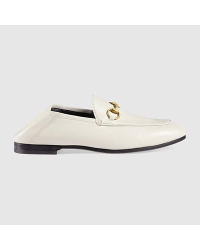 Gucci Leather Horsebit Loafer - White