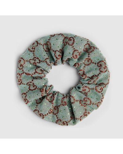 Gucci Scrunchie Aus GG Canvas - Grün