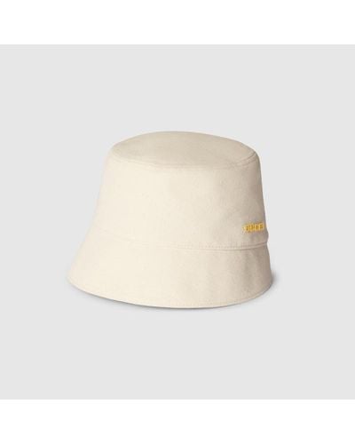 Gucci Canvas Bucket Hat - Natural