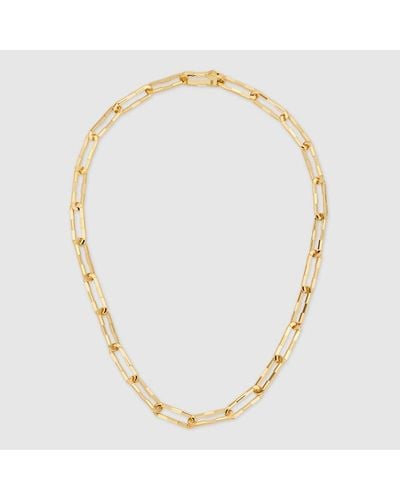 Gucci Link To Love Wide Chain Necklace - Metallic