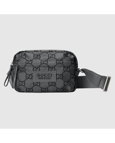 Gucci Medium GG Ripstop Crossbody Bag - Grey
