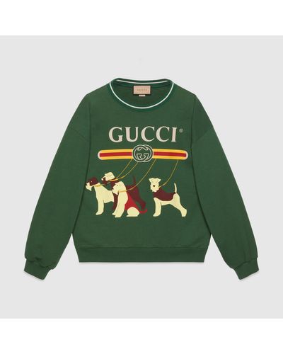 Gucci Cotton Jersey Sweatshirt - Green
