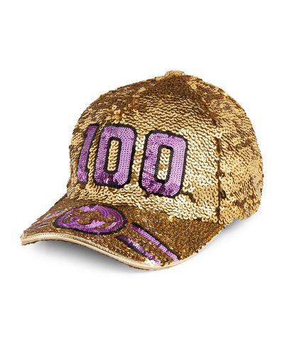Gucci Cappellino da baseball con paillette 100 - Metallizzato