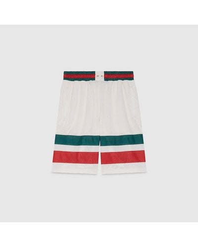 Gucci Mesh Fabric Shorts - White