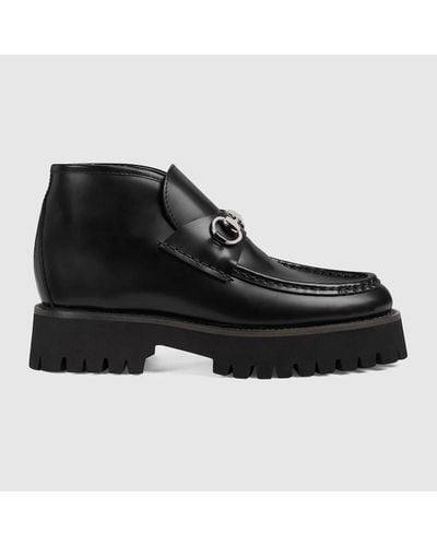 Gucci Ankle Boot With Horsebit - Black