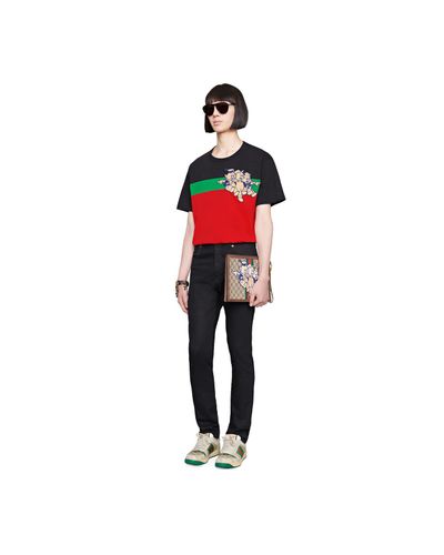 Gucci Cotton Men's Oversize T-shirt With Three Little Pigs in Green for Men  | Lyst
