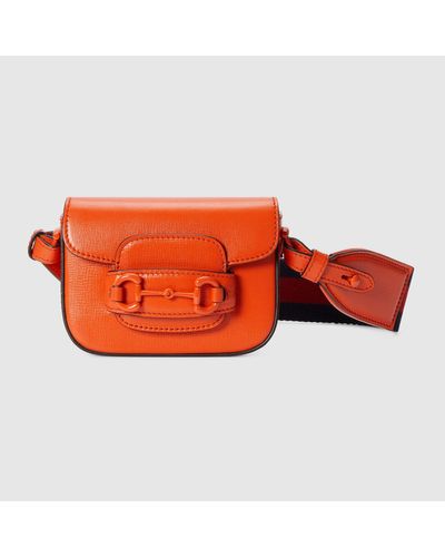 Gucci 1955 Horsebit Mini-Tasche - Orange