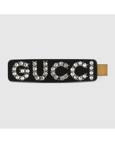 Gucci Einzelne haarspange mit kristall-motiv - Mehrfarbig
