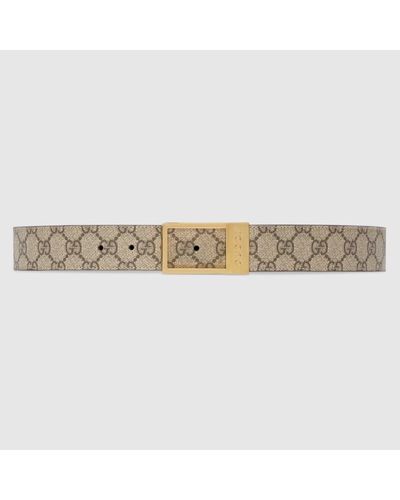 Gucci GG Belt With Rectangular Buckle - Multicolour