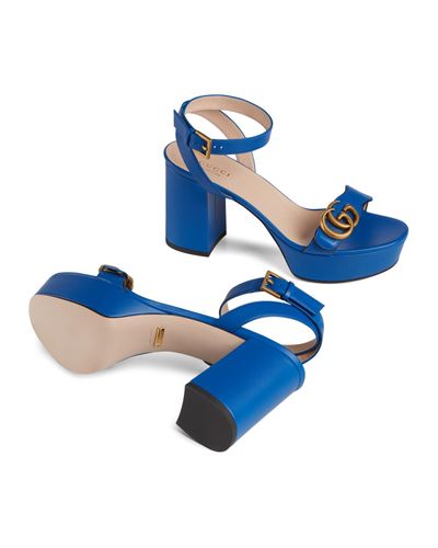 gucci platform sandal with double g