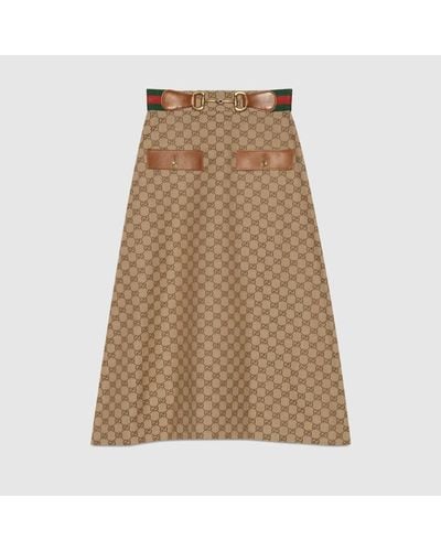 Gucci GG Canvas Skirt - Natural