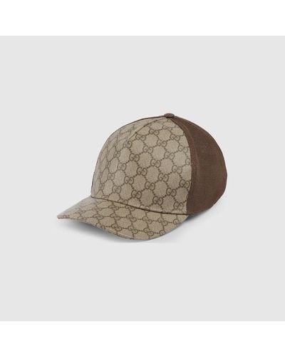Gucci GG Supreme Baseball Hat - Brown
