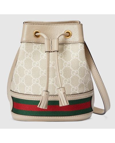 Gucci Ophidia GG Mini Bucket Bag - Natural