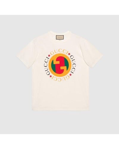 Gucci Logo-print Regular-fit Cotton-jersey T-shirt - White