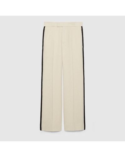 Gucci Pantalón de Tweed Retro con Parche - Neutro