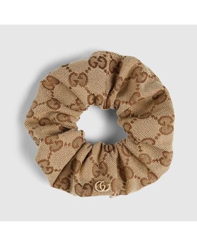 Gucci GG Canvas Scrunchie - Brown