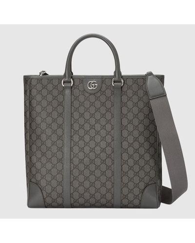 Gucci Bolso Tote Ophidia Mediano - Gris