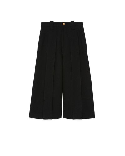 Gucci Pantalon plissé en tweed - Noir