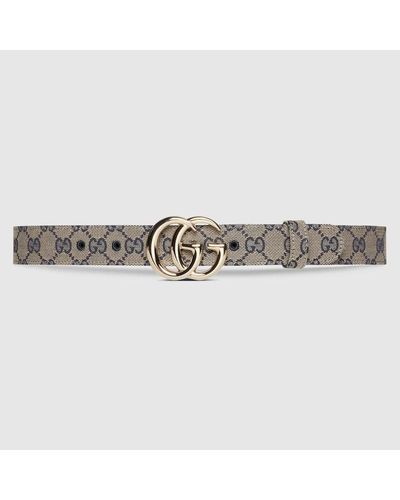 Gucci GG Marmont Thin Belt - Blue