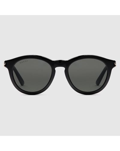 Gucci Sonnenbrille Mit Rundem Rahmen - Schwarz