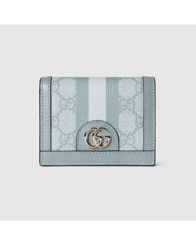 Gucci Ophidia GG Card Case Wallet - Blue