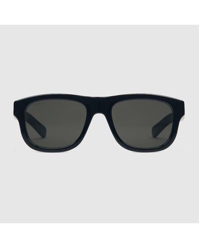 Gucci Gafas de Sol con Montura Ovalada - Negro