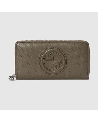 Gucci Blondie Brieftasche Mit Rundumreißverschluss - Grün