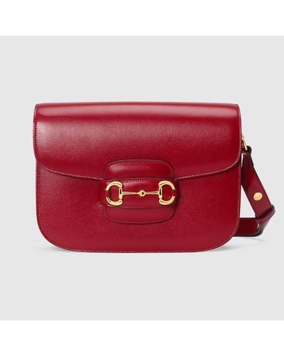 Gucci Horsebit 1955 Shoulder Bag - Red