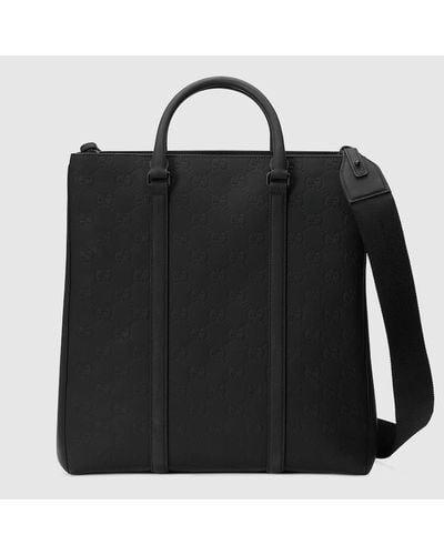 Gucci GG Rubber-effect Tote Bag - Black