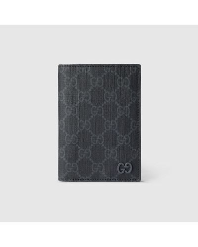 Gucci GG Passport Case With GG Detail - Grey