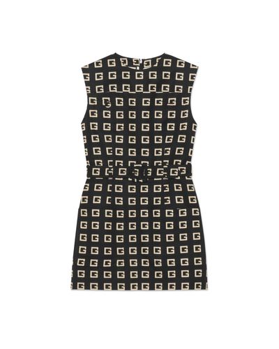 Square g print faille short dress Clearance