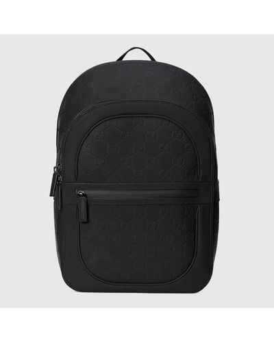 Gucci GG Rubber-effect Backpack - Black