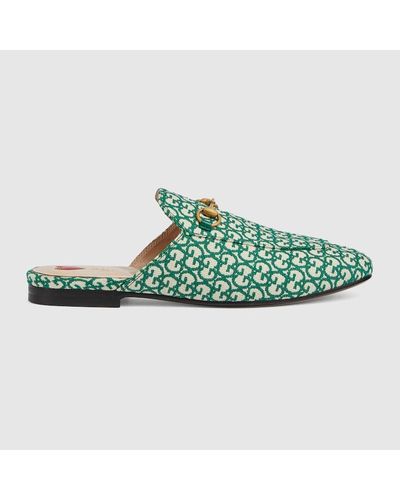 Gucci Mules Princetown Pour - Vert