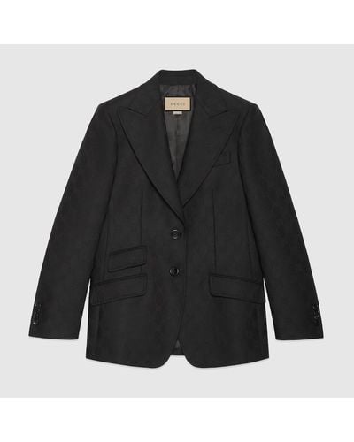 Gucci GG Wool Jacquard Jacket - Black