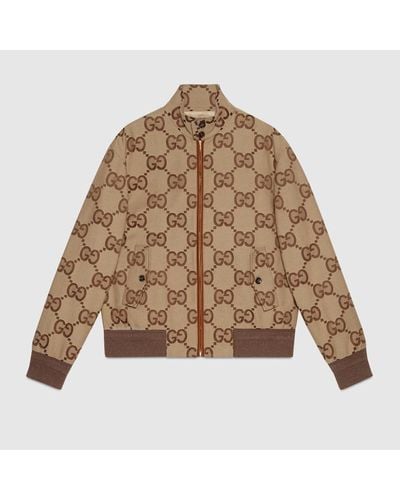 Gucci Jumbo GG Canvas Jacket - Brown
