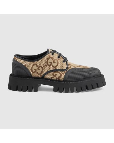 Gucci Maxi GG Lace-up Shoe - Brown