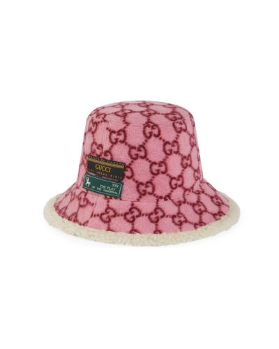 Gucci GG Wool Bucket Hat in Pink - Lyst