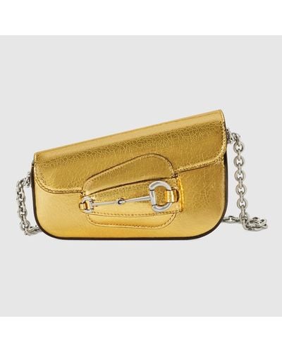 Gucci Horsebit 1955 Mini Shoulder Bag - Yellow