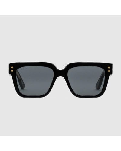 Gucci Gafas de Sol con Montura Rectangular - Negro