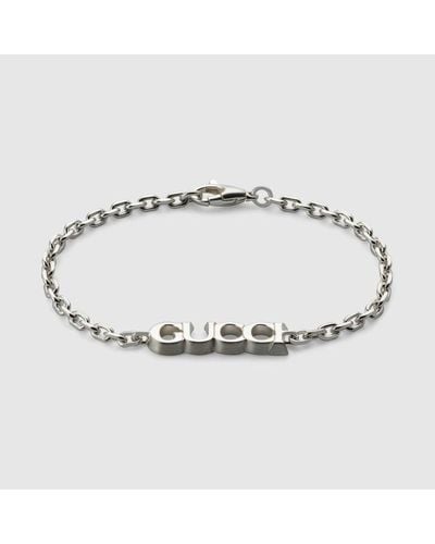 Gucci Chain Bracelet With Script - Metallic