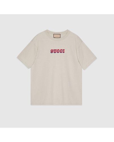 Gucci T-shirt Con Stampa - Bianco