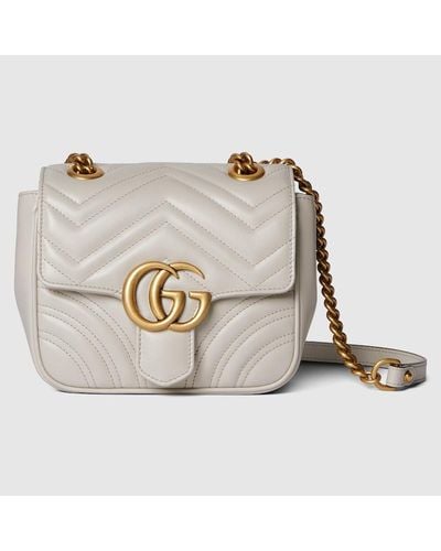 Gucci GG Marmont Mini Shoulder Bag - Natural
